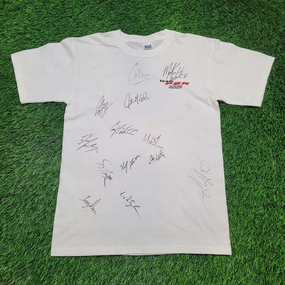 Signed 2005 Team PBR T-Shirt Mens M Womens L Pro Bull Riders